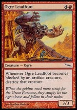 1x FOIL Ogre Leadfoot Mirrodin MtG Magic Red Common 1 x1 Card Cards