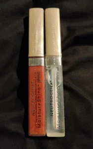 Neutrogena MoistureShine Lip Gloss Sweet Nothing 01 and Flirt 15 NIP - Picture 1 of 2