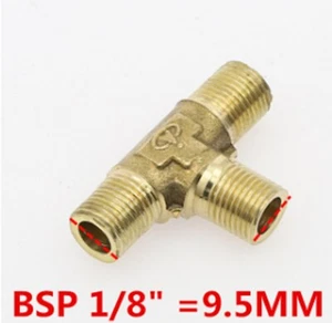 BSP 1/8" Male Thread Brass T Connector Tee Fitting Pipe Adapter Water Air MMM - Picture 1 of 2