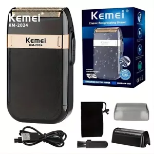 KEMEI Men's Cordless Razor,Electric Shaver Beard Trimmer Shavers Rechargeable UK - Picture 1 of 12