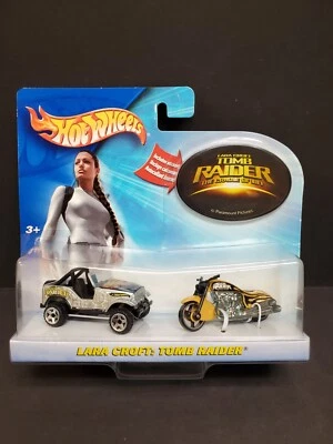 Hot Wheels Lara Croft Tomb Raider 2pk Scorchin Scooter / Jeep Roll Patrol 2003 - Image 1 of 4