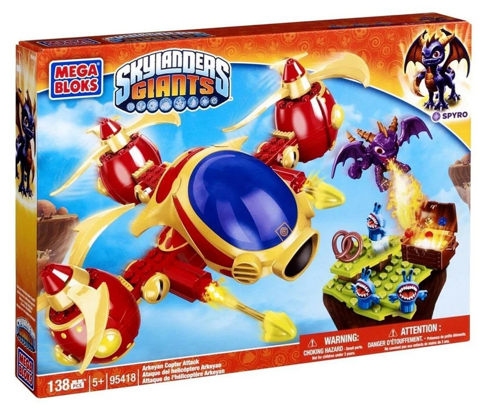 Mega Bloks 95418 Skylanders Giants Arkeyan Copter Attack NIB 138 Pcs 2012 - Image 1 of 1