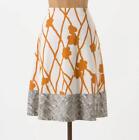Anthropologie Maeve Ochre Vines Skirt Size 4 Multicolor Floral Geometric A-line