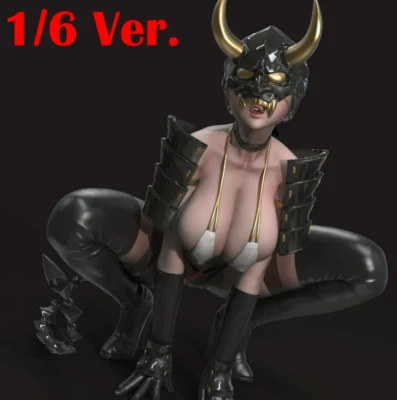 Resin Figure Kit ​1/6 Oni Cat (clothes replaceable) Unpainted Garage Resin Kit - Image 1 of 4