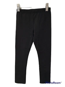 VIGOSS Girls' 1 Pack Soft Cotton Leggings , Black , Size 5/6 - Picture 1 of 3