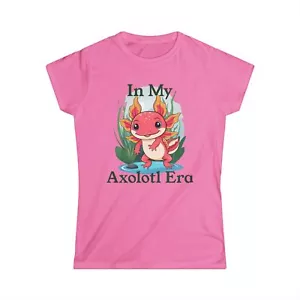 In My Axolotl Era Tee Cute Axolotl Shirt Gift for Animal Lovers Fun Graphic Tee - Picture 1 of 19