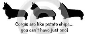 Corgi Dog Potato Chips,can't have just one!T-shirt Pillow (S) Cardigan, Pembroke - Bild 1 von 7