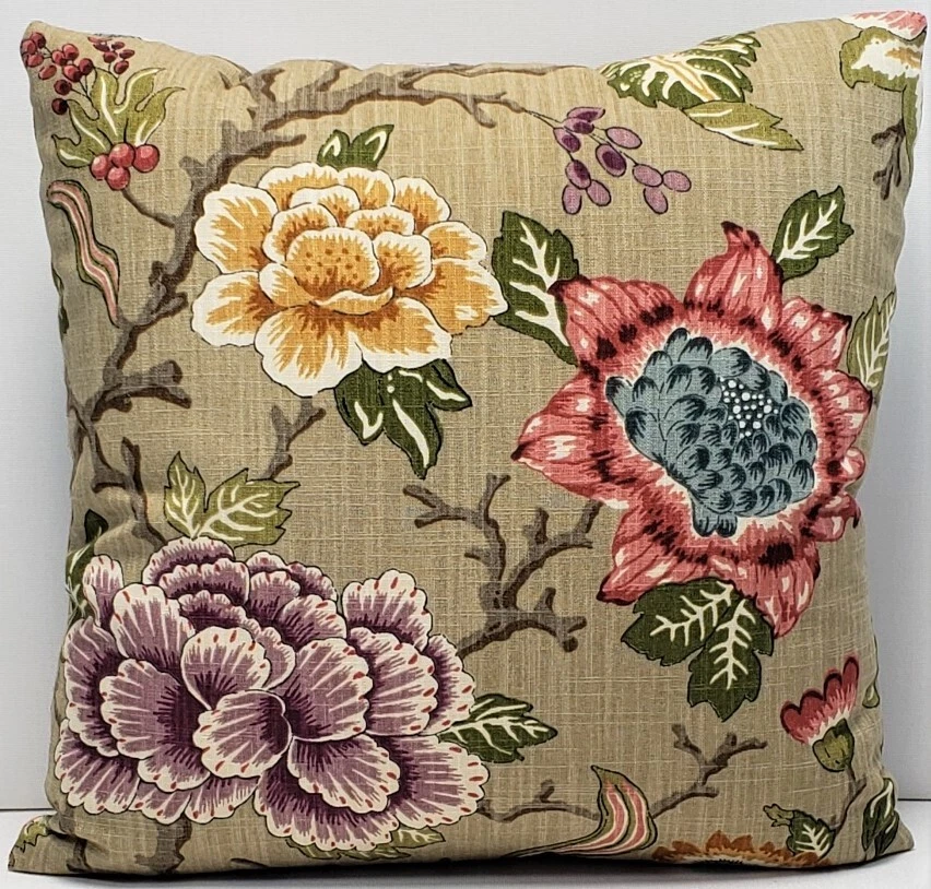 Funda de almohada decorativa floral Paul Kaufmann 18"" Foto 1 de 4