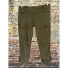KOOKAI Cargo Pants Zippers Pockets Sage Green Color Cotton Size 42/Large