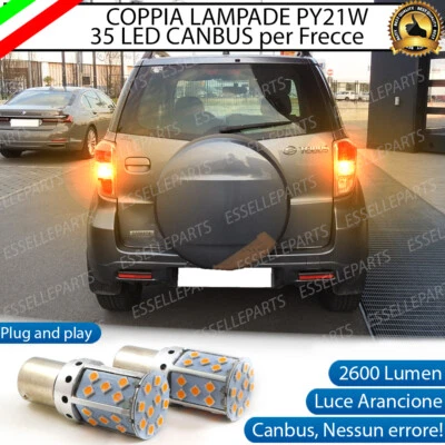 COPPIA LAMPADE FRECCE LED POSTERIORI DAIHATSU TERIOS MK2 PY21W BAU15S CANBUS - Immagine 1 di 4