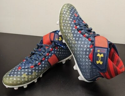 Mens Under Armour 'USA' Cleats UA Highlight MC LE Football 3025740-100 New - Image 1 of 4