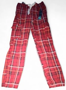 Y2K Like An Angel Plaid Pants Girls Red Plaid Stretch Size 10/12 - Picture 1 of 4