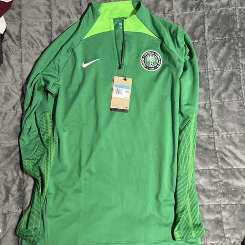 Nike Soccer Nigeria Shirt Strike Dri-FIT Knit Drill Top Green Size M $85 Cover