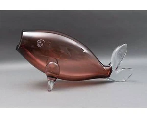 Blenko USA Winslow Anderson MCM Hand Blown Art Glass Fish Sculpture 16 1/2" - Picture 1 of 10