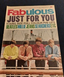 Rare FABULOUS Magazine 25 JULY 1964 Merseybeats Millie Beatles Cilla Searchers - Picture 1 of 12