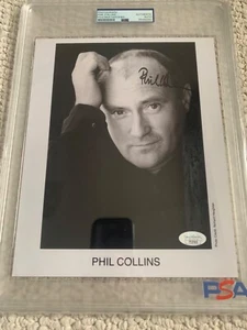 PHIL COLLINS HAND SIGNED 8x10 PHOTO AWESOME POSE GENESIS PSA SLABBED - Picture 1 of 5
