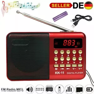 Tragbares FM Radio MP3 Player Lautsprecher Digital Radio mit Batterie USB Cable - Bild 1 von 18