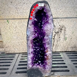 68.86LB TOP Natural amethyst geode quartz carved crystal cluster cathedral - Picture 1 of 8