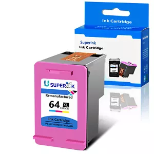 1Pk 64XL Tri-color Ink For HP ENVY Photo 7855 7155 7858 6255 7800 7164 7158 6255 - Picture 1 of 12