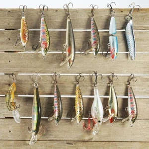 13) Vintage Small Jerkbait Fishing Lures. Rapala,  Rebel AND MORE - Picture 1 of 12