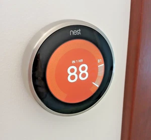 Google Nest Learning Thermostat, 3rd Generation, Stainless Steel, Tested, Great - Picture 1 of 11