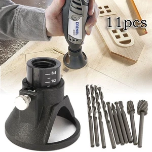 Rotary Multi Tool Cutting Guide HSS Router Drill Bit SetAttachment K CRAUJ*h*_Z - Picture 1 of 7