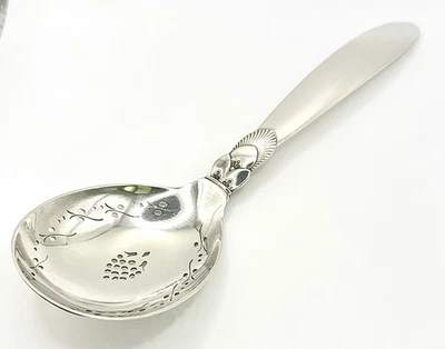 Cuchara perforada para servir Georg Jensen Cactus de plata de ley 8 3/4" sin mono 107,5 g Foto 1 de 4