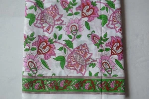 Sanganeri Hand Printed Fabric 2.5 Yard Cotton Floral Dress Fabric Craft P_1222 - Picture 1 of 7