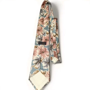 *VINTAGE* Men’s Tie Oscar De La Renta Silk Floral Pattern Professional Executive - Picture 1 of 6