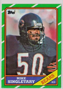 Mike Singletary Chicago Bears LB 1986 Topps Card # 24 HALL of FAME Near Mint - Picture 1 of 2