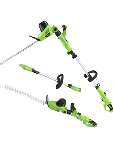 Garcare 2 in 1 Hochentaster Heckenschere kabelgebunden 18" Dual-Action Laser Cut 4,8 Amp gebraucht - Bild 1 von 6