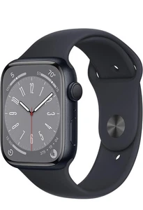 Apple Watch Series 8 Aluminum 45mm Cellular+Wifi Midnight Sport Band Good Cond. - Photo 1 sur 8
