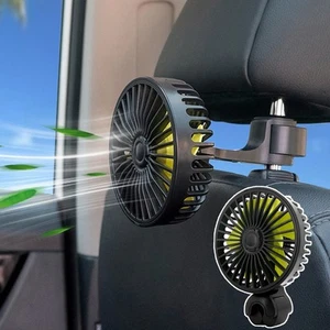 Foldable Car Fan USB Charger 12V 24V 3 Speeds Cooling Fan for Rear Seats - Picture 1 of 12