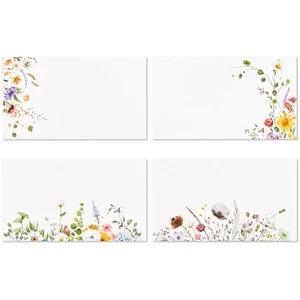 120 Pack Wildflower Table Place Cards Blank Seating Place Name Cards for Wedd... - Picture 1 of 6