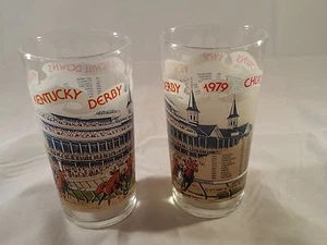 2 1979 Kentucky Derby Glasses Mint Julep Official Tumblers Vintage - Picture 1 of 12