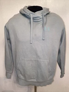 Under Armour Loose Hoodie Sweatshirt Medium Blue Casual Train Soft Plain - Picture 1 of 16