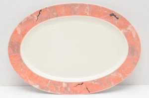 Villeroy & Boch SIENA Serving PLATTER Salmon Marble Porcelain Oval 14 x 10" - Picture 1 of 3