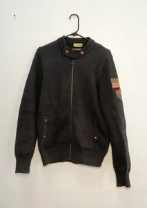 Mens Barbour International Steve Mcqueen Mojave Racing Zip Up Sweater Size S - Picture 1 of 7