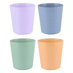 Coloured Tumblers Plastic Water Drinking Glasses Reusable Picnic Party Kids 4x - Picture 1 of 6