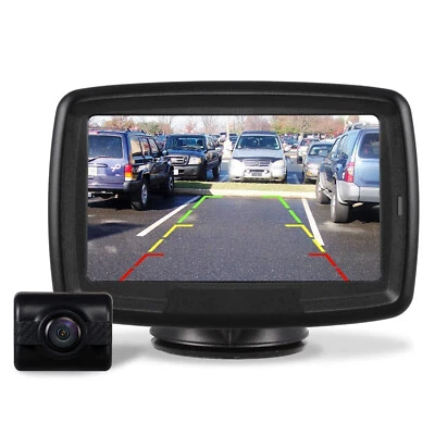 AUTO-VOX Wireless Rear View Reverse Parking Camera 4.3" Monitor Night Vision NEW - Image 1 of 4