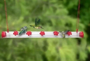 Hummingbird Tube Feeders for Outdoors Hanging Or Window Suction 17" Brand New - Picture 1 of 4