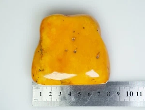 Rare - 98.8 Gr - Natural Egg Yolk Butterscotch Raw Amber - Polished - Picture 1 of 9