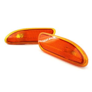 Pair For Benz W203 C-Class Amber Side Marker Light in Bumper Turn Signal Lamp - Picture 1 of 6