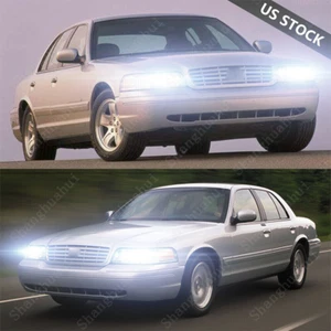 Kit de faros LED blancos 9007 6000K bombillas altas/bajas para Ford Crown Victoria 1992-2011 - Imagen 1 de 12