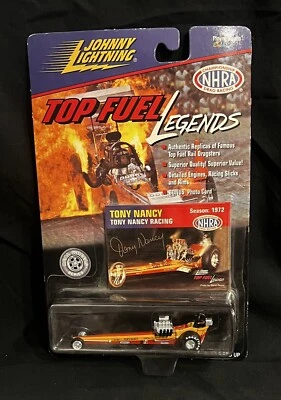 Johnny Lightning NHRA 1972 Season Tony Nancy Top Fuel Dragster & Card - Image 1 of 4