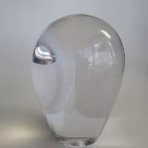 Signierte Hanne Dreutler Glas Eule Figur Skulptur Royal Krona Vintage Kunst 5" - Bild 1 von 14
