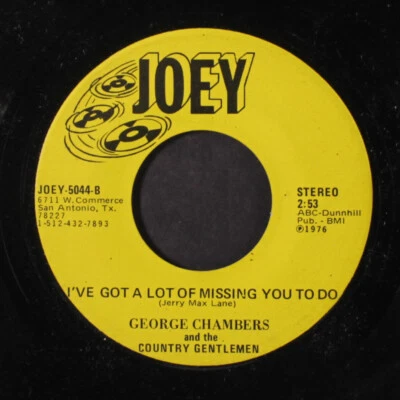 GEORGE CHAMBERS & COUNTRY GENTLEMEN : no use runnin' / i've got a lot of missing - Image 1 of 2