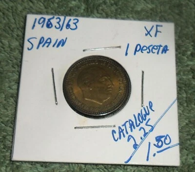 JB RFM 79160 Spain 1963/63 1 Peseta XF condition - Image 1 of 2