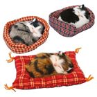 KEYCRAFT CATS IN BASKETS WITH SOUND - 5646 FURRY DECO DESK PET KITTY CUTE FRIEND