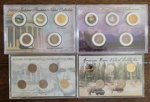 4x Lot US Mint Nickel Sets Bison, Keelboat, Monticello & Louisiana Purchase  - Picture 1 of 5